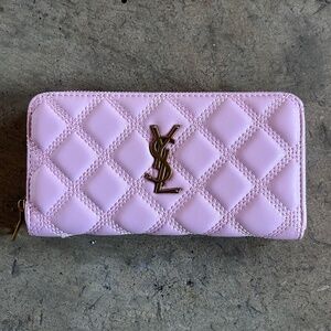 Baby pink luxury designer inspired wallet